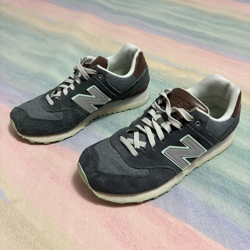 New Balance 574 Cruisin Blue Running Shoes size 8.5